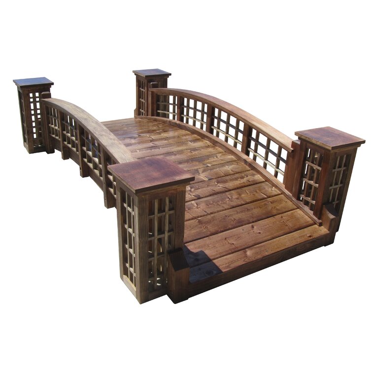 SamsGazebos Trellis Wood Garden Bridge - Wayfair Canada